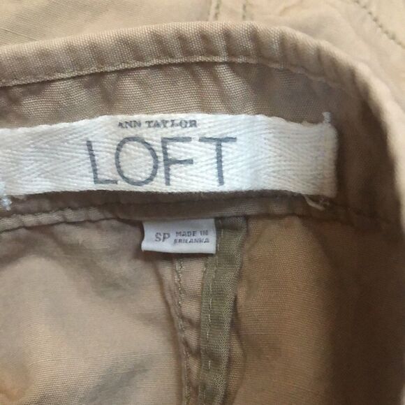 ANN TAYLOR LOFT TAN UTILITY JACKET PARKA SIZE SP - Picture 7 of 11